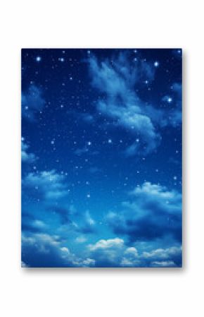 Night sky with stars and galaxy in outer space