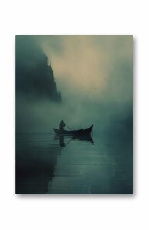 Person Rowing Boat on Water