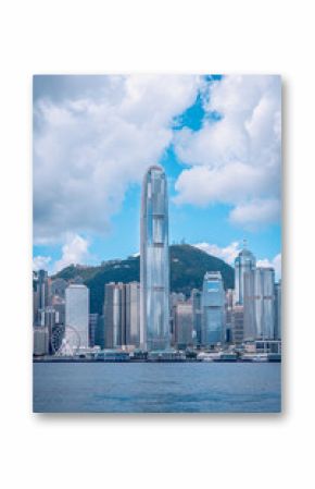 Cityscape and skyline at Victoria Harbour in Hong Kong city