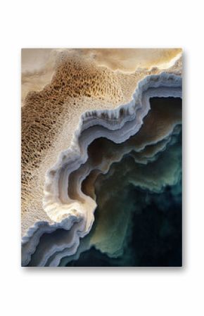 Aerial view of vibrant geothermal formations in nature