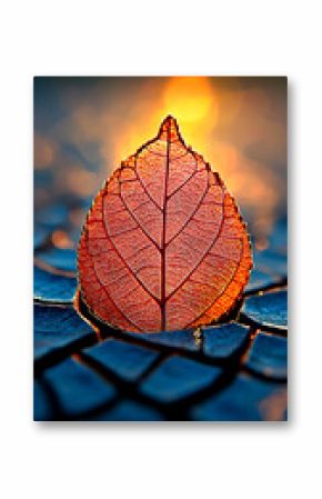 Macro Photograph of Dry Leaf Showing Intricate Cell Structure