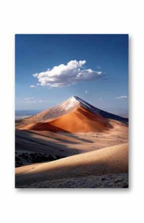 Isolated Mesa Casting Long Shadow In Desert Landscape
