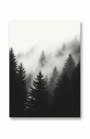 A forest with a fog outdoors nature plant.