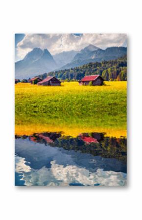 Splendid summer view of Garmisch-Partenkirchen mountain ski resort