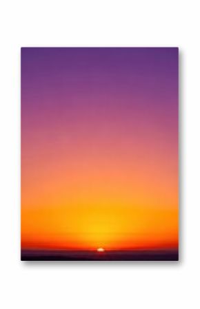Vibrant sunset horizon with purple and orange gradient sky