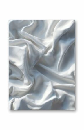 A close-up of white fabric with soft folds and wrinkles