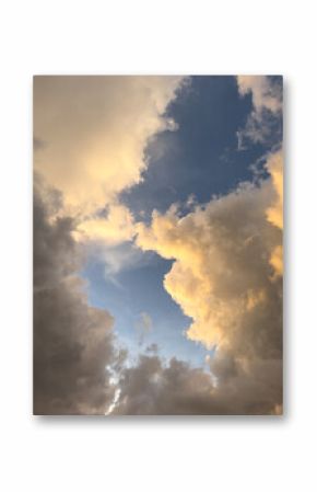 Blue cloudy sunset sky