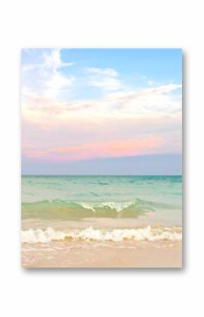 Serene ocean sunset beach scene