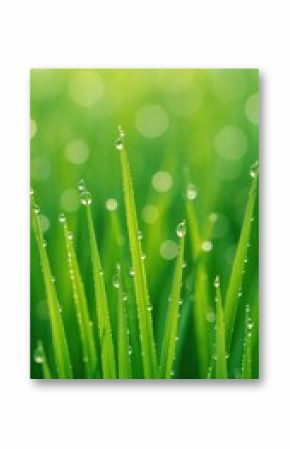 Fresh dew on vibrant grass