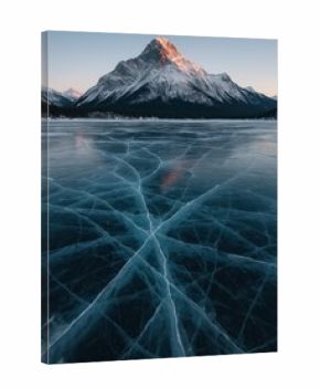 Majestic icy mountain landscape wallpaper.