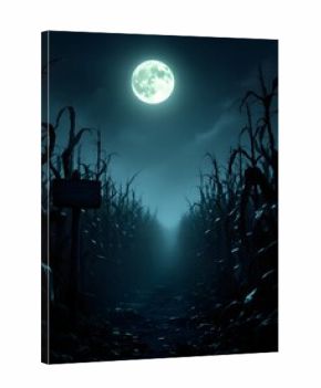 Scary night in the cornfield