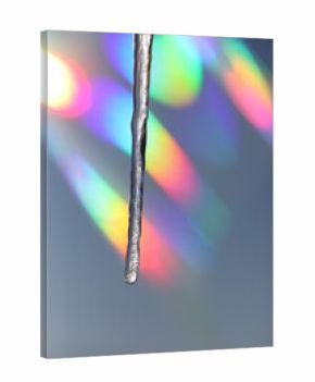icicles are melting in colorful light