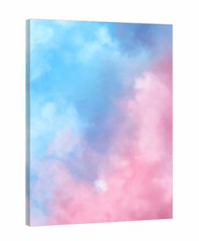 Dreamy blend of powder blue and pale pink creates soft pastel wallpaper, evoking sense of calm and serenity. gentle transition between colors adds soothing touch