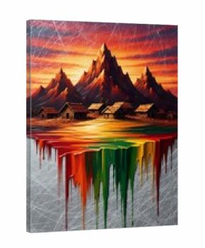 Sunset in the mountains I Wall Decor 