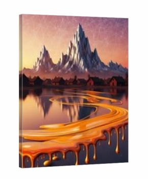 Sunset in the mountains