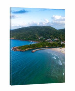 Beach Summer Sand Sea Tropical Island Nature Barra Da Lagoa Florianópolis Santa Catarina Brazil South America Scenic Coastal Landscape Blue Water Travel Destination Paradise Waves Surf Outdoors Sports