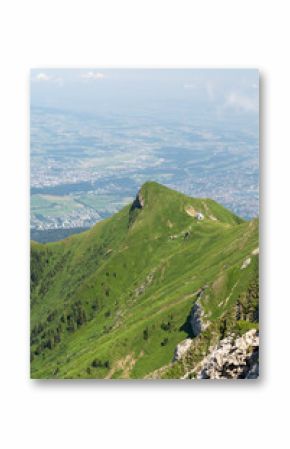 Klimsenkapelle also known as the Klimsen Chapel, high in the Swiss Alps, as seen from Mount Pilatus, Switzerland