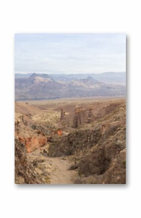 Lake Mohave slot canyon and hoodoo rock formations