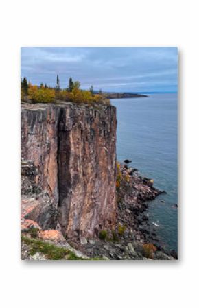 View of a cliff in autumn