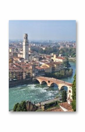 Verona, Italy - November 8, 2024: Cityscape. Aerial view of the city.