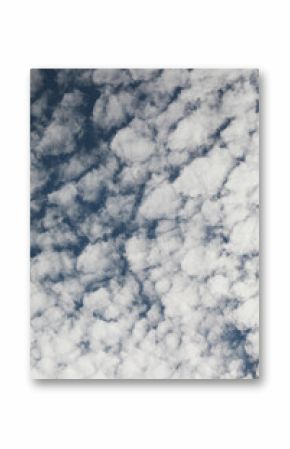 Beautiful Blue Sky with White Fluffy Clouds on a Sunny Day