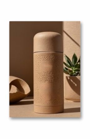 Stylish eco-friendly insulated bottle designed for on-the-go hydration in modern settings