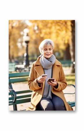shot of a senior woman using her smartphone at the park