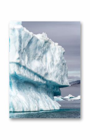 arctic icebergs in arctic ocean in greenland