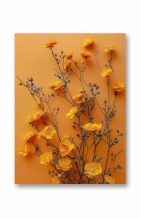 Vase Filled With Yellow Flowers on Table