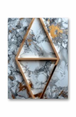 Marble Wall With Gold Triangle
