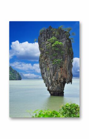 Amazing beautiful natural rock landscape of James Bond island, Phang-nga bay, Phuket, Thailand