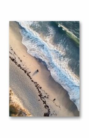 Aerial view of a beach nature shoreline tranquil.