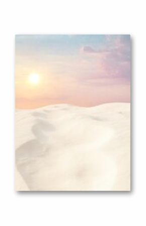 Pastel Sunset Over Soft Sand Dunes