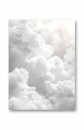 White Fluffy Clouds and Sunlight Sky