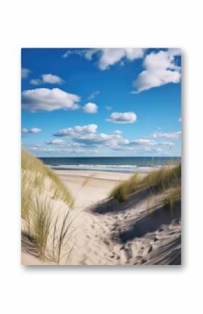beautiful sandy beach on baltic sea