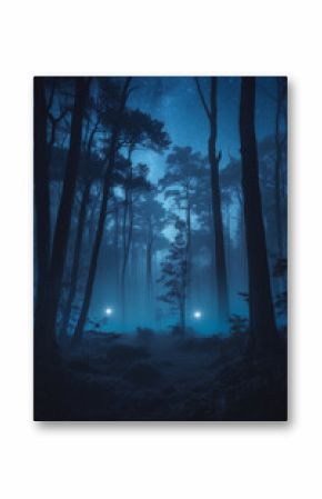 misty morning in the forest