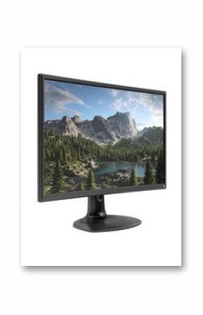 Monitor isolated on white background. 3D rendering.