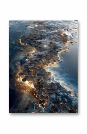 Hexagonal Patterned Earth Network at Night