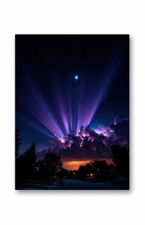 Night sky, dramatic clouds, and starlight