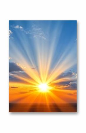 Stunning Sunrise Over Mountains, Vivid Colors Blending in the Sky, A New Day Begins Brightly