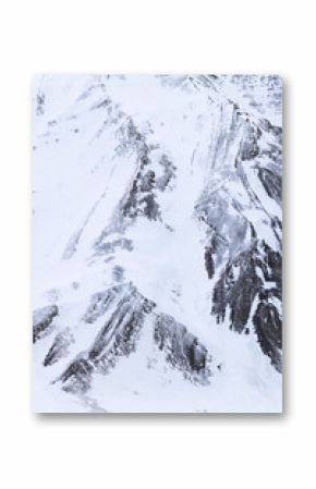 Frozen mountain side with interesting pattern, Svalbard, Norway