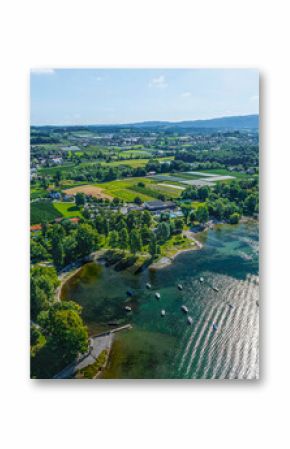 Ausblick über das Bodensee-Ufer zwischen Wasserburg und Bad Schachen