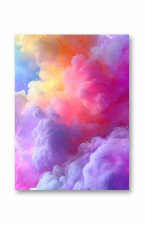 Vibrant colorful smoke clouds fill the frame