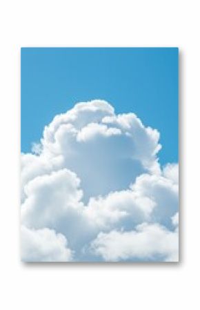 Fluffy clouds against a vibrant blue sky