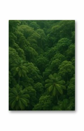 Lush tropical forest canopy view.