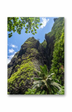Trek to Vaipo waterfall, Hakaui Valley, Nuku Hiva, French Polynesia