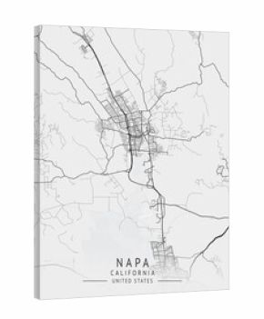 Napa - California - US Gray Map Art