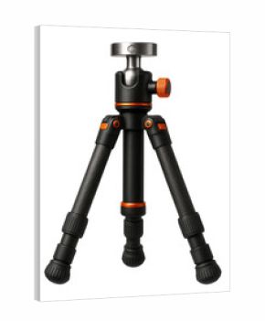 Portable shooting tripod with rubber feet for stability in rough terrain