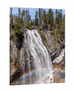 Scenic waterfall in Mount Rainier National Park