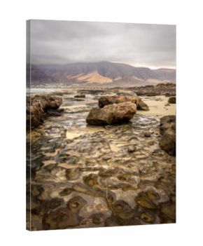 famara Volcanic rock coast